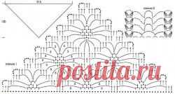 Шаль узором «Паучки»