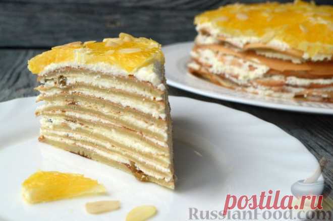 Рецепт: Блинный торт с творогом на RussianFood.com