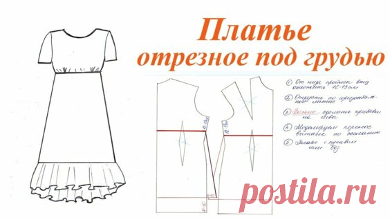 Платья с запахом отрезное под грудь. Два платья по одной выкройке - Яндекс.Видео