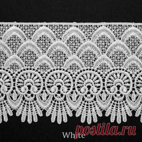 Venise Lace Ribbon Trim for bridal apparel home décor 3 1 2 Inch by 1 Yard BAT 6963 - MommyGrid.com