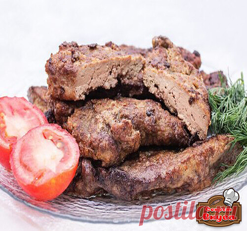 Сочная, мягкая, жаренная говяжья печень