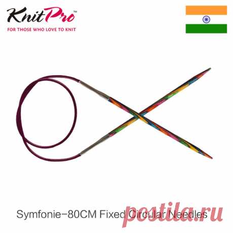 1 шт. Knitpro symfonie 80cm фиксированной круговой иглы купить на AliExpress