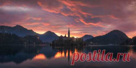 Burning Sunrise in Slovenia by Daniel Gastager / 500px
