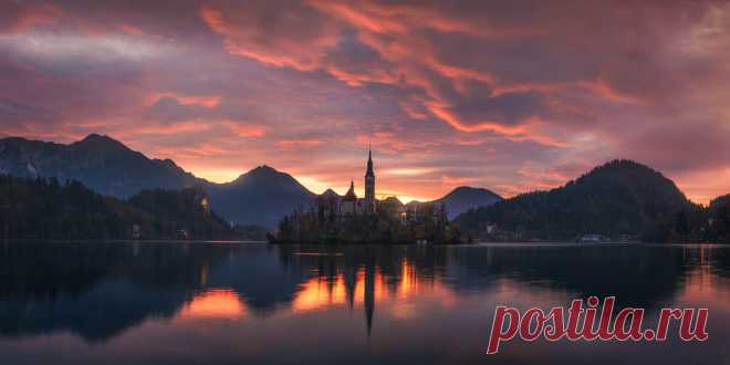Burning Sunrise in Slovenia by Daniel Gastager / 500px