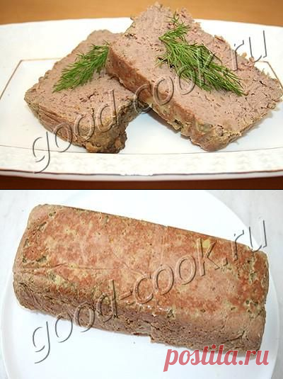 Паштет из куриной печени со свининой (запеченный в духовке)