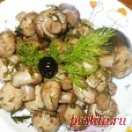 Быстрые маринованные шампиньоны Кулинарный рецепт