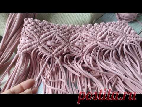 #Рукоделие #Макраме+кожа  Моя новая сумка #Макраме  Получилось у меня получится и у вас