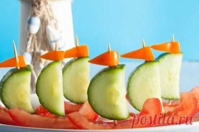 Канапе «Кораблики» для детей — Ⴚα∂ ℨα୮০τ০Ᏸҡα