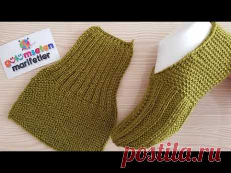 Socken strıcken häkeln Männer und Frauen Boots handgefertigt zwei Spieße
