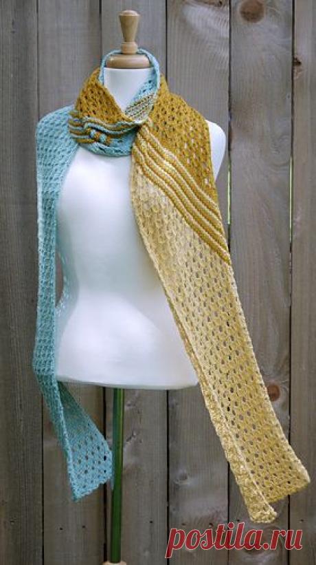 Secret Beach Diagonal Scarf pattern by Maggie Murphy