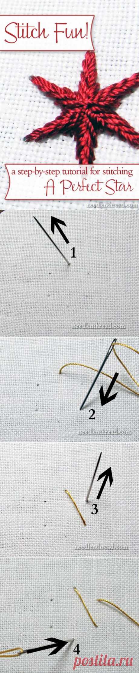 ч.1 Stitch Fun: Star Stitch – for Stars and Snowflakes – Needle’nThread.com