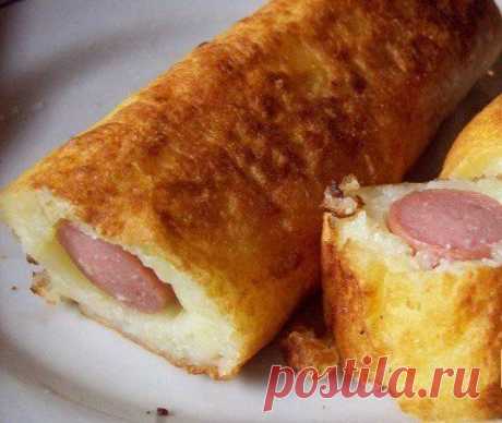Сосиски в картофельном тесте. Ну очень вкусно!