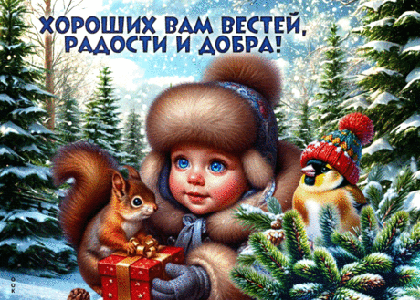 Неисчерпаемая гиф-открытка, хороших вам вестей и добра