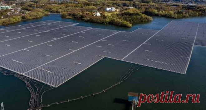 Крупнейшая плавающая электростанция, которая обеспечивает энергией пять тысяч домов. Итихара, Япония.
