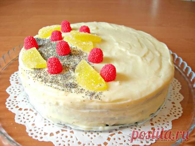 Домашний торт на День рождения, совсем несложный и очень вкусный!