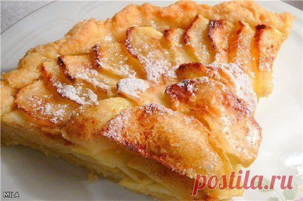 Французский тарт с яблоками,берем,печем,всех угощаем,приятного аппетита - Простые рецепты Овкусе.ру