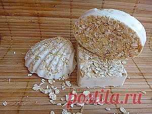 мыло с молоком, медом и овсяными хлопьями - Ярмарка Мастеров - ручная работа, handmade
