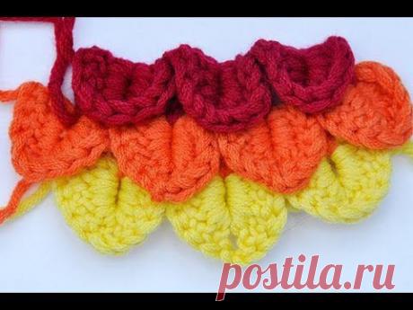 How to Crochet * Crocodile Stitch * Scales Stitch - YouTube
