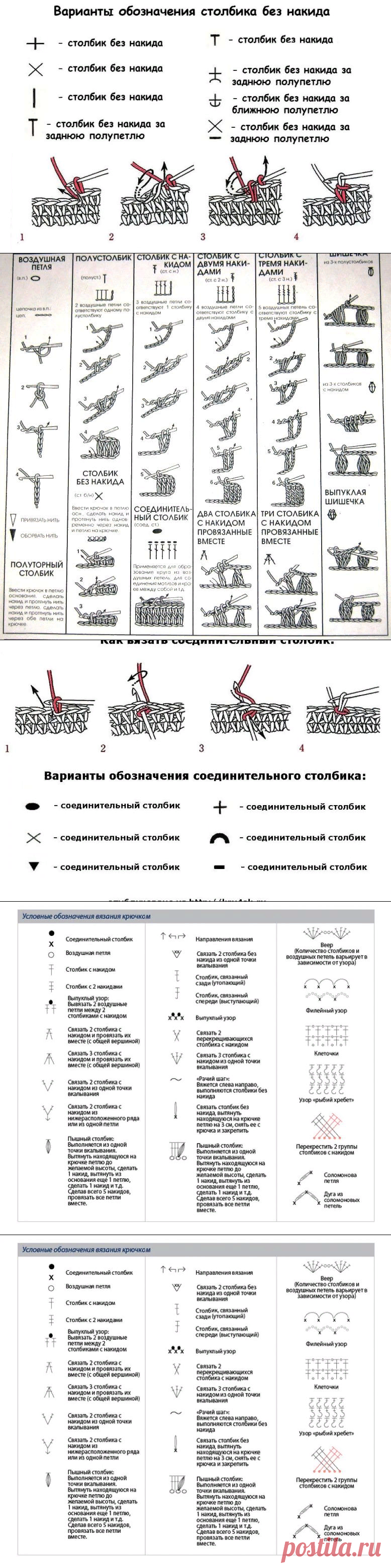 Условные обозначения для крючка — Сделай сам, идеи для творчества - DIY Ideas