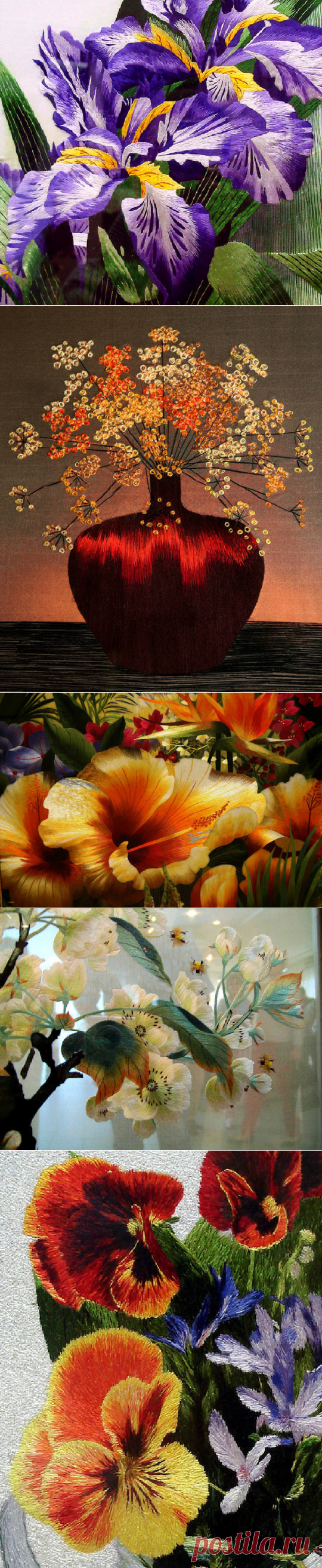 Китайская вышивка шёлком