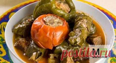 Долма (фаршированные овощи и виноградные листья) - кулинарный рецепт. Миллион Меню