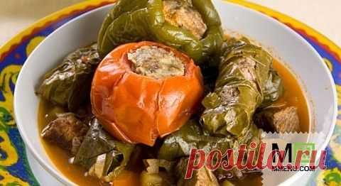 Долма (фаршированные овощи и виноградные листья) - кулинарный рецепт. Миллион Меню