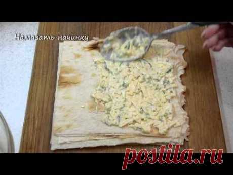 Рецепт: Жареные трубочки из лаваша с сырной начинкой на RussianFood.com
