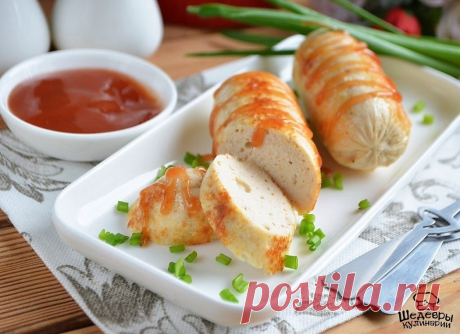 Домашние сосиски из куриного филе