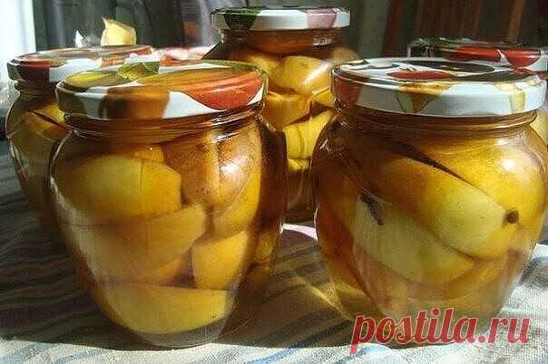 Яблочные дольки в сиропе