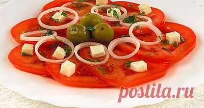 Салат из свежих помидоров. - Рецепты - Доставка пиццы, обедов, суши, питьевой воды домой и в офис, банкет, кейтеринг, организация мероприятий в Петербурге