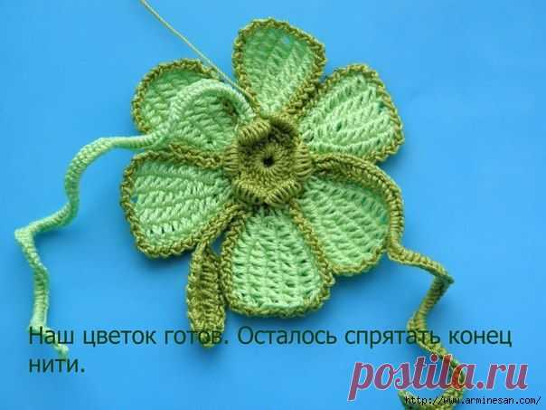Новый цветок в тунисской технике..
