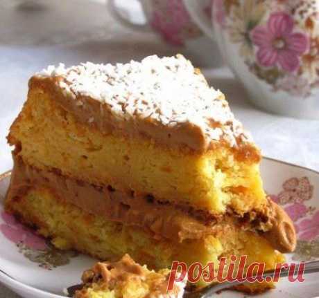 Апельсиновый торт с вареной сгущенкой. Кулинарный рецепт с фото