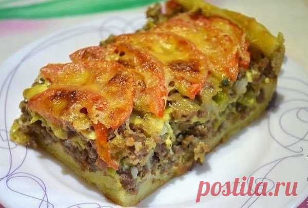 Открытый мясной пирог