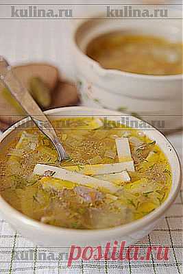 Суп с куриными сердечками