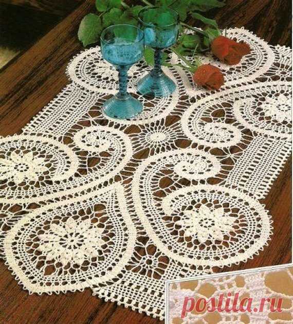 «Bruges lace runner crochet doily 26 inches*16 inches» — карточка пользователя зинаида в. в Яндекс.Коллекциях