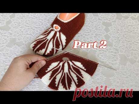 ✅PART 2 İKİ ŞİŞ DESENLİ PATİK YAPILIŞI #keşfet #örgü #knitting #crochet #handmade #diy #beşşiş