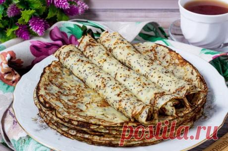 ТОНКИЕ БЛИНЫ С МАКОМ Ингредиенты: мука — 13 ст. ложек (с небольшой горкой) 
 
молоко — 350 миллилитров масло сливочное — 50 грамм яйцо куриное — 2 штуки сахар — 3 ст. ложки мак — 2 ст. ложки цедра лимона — 1 чайная ложка …