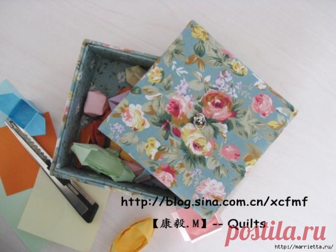 Шкатулочка из картона и ткани — Сделай сам, идеи для творчества - DIY Ideas