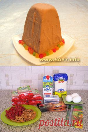 Шоколадная творожная пасха.