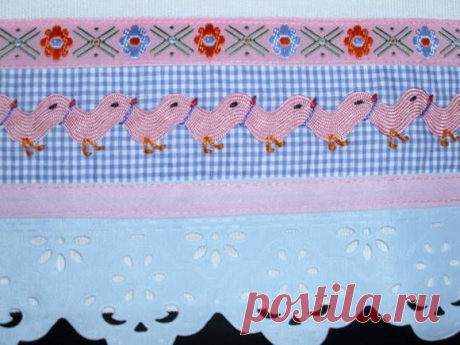 Darling Details ❤ embroidered rick rack, gingham, embroidered ribbon and eyelet!      Sianinha passo a passo