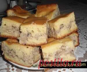 Заливной пирог с рыбной консервой -рецептКулинарные рецепты