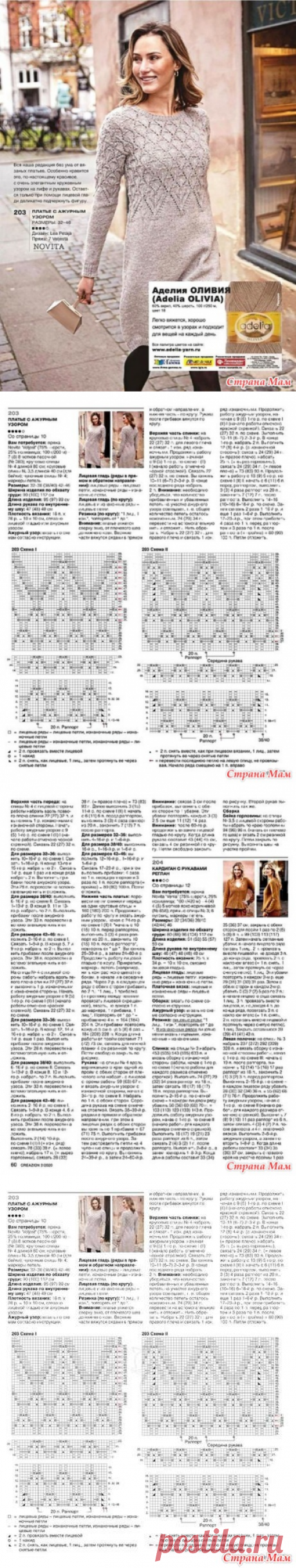 Платье с ажурным узором. Спицами. - Вязание - Страна Мам