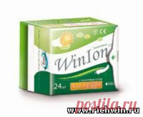 Ежедневные анионовые гигиенические прокладки WInIon с анионами (ранее - Love Moon)