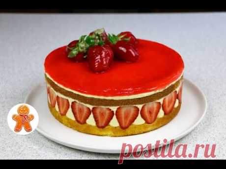 Клубничный торт "Фрезье" ✧ Fraisier Torte / Fraisier Cake (English Subtitles)