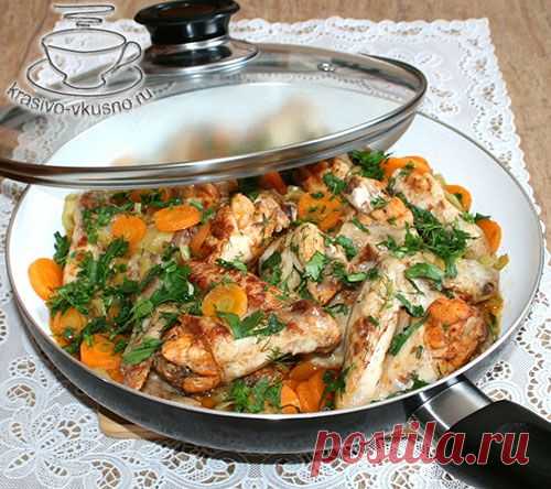 Куриные крылышки с овощами | Готовим красиво и вкусно