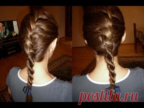 Простая и легкая осенняя прическа на каждый день.