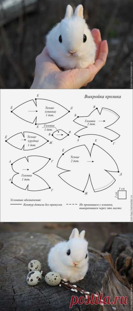 Выкройка зайки (Diy, трафик) / Для детей / ВТОРАЯ УЛИЦА