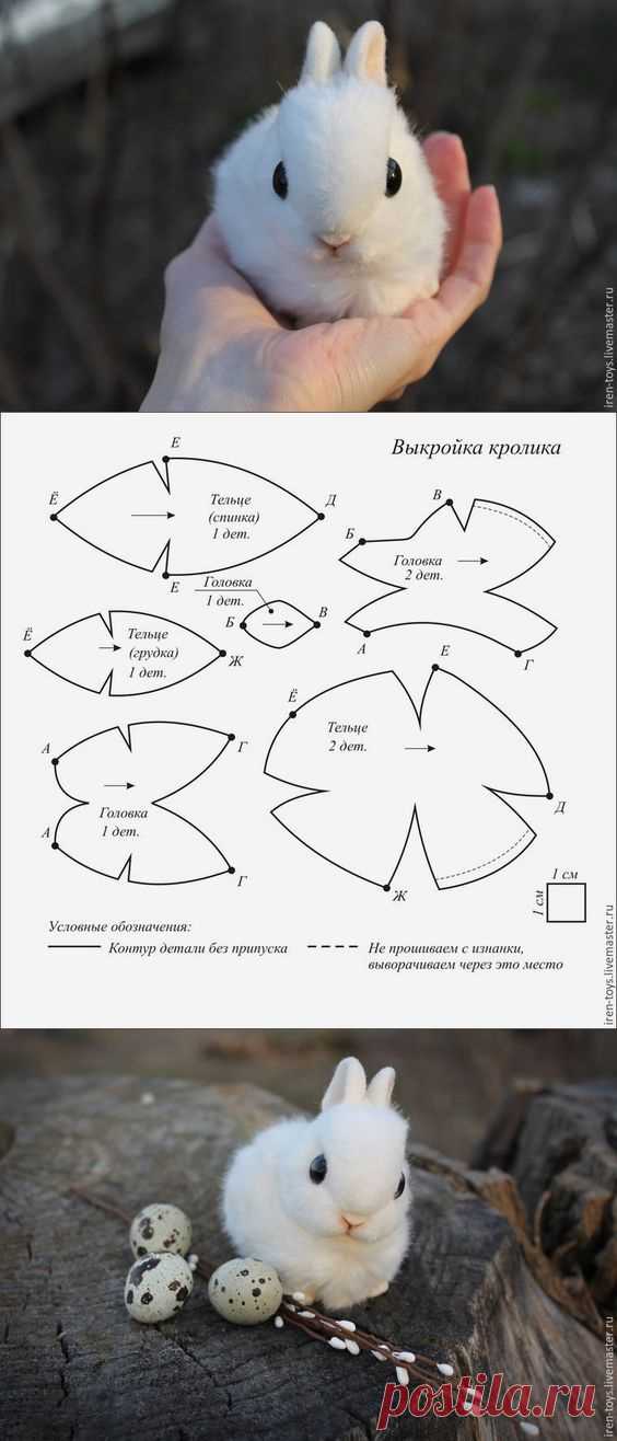 Выкройка зайки (Diy, трафик) / Для детей / ВТОРАЯ УЛИЦА