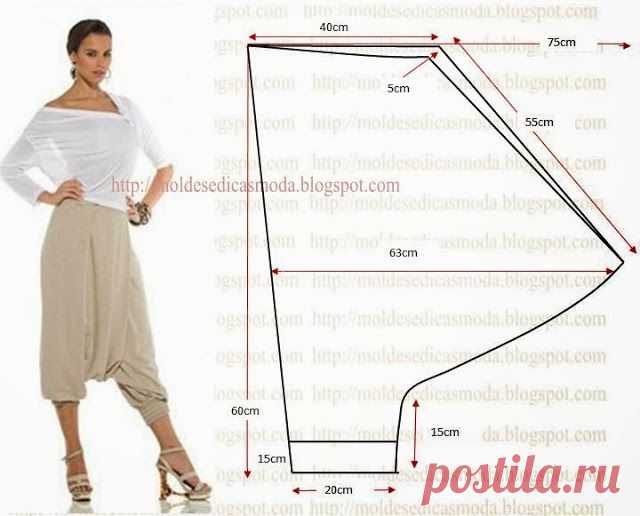 CALÇA SARUEL - 2 ~ Moldes Moda por Medida