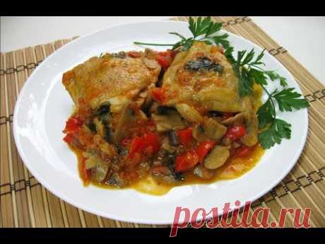 Куриные бедрышки с вкуснейшим соусом и грибами